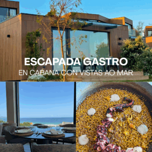 Escapada gastro en cabana con vistas ao mar